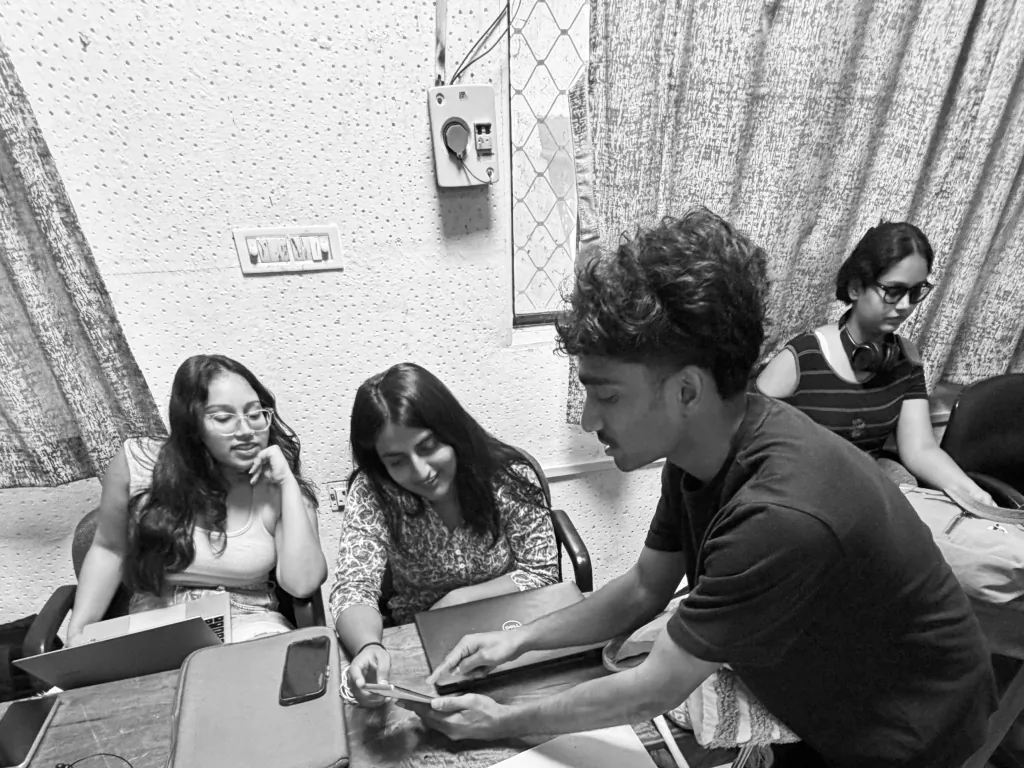 User testing session with a participant using the app